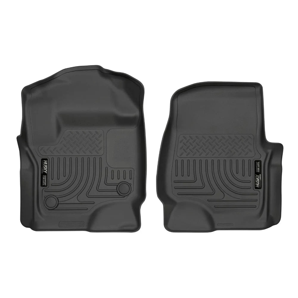 Husky Liners 2017 Ford Super Duty (Crew Cab / Super Cab) WeatherBeater Black Front Floor Liners - Husky Liners HSL13301