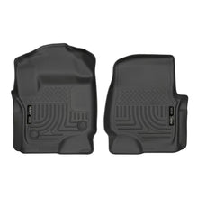 Load image into Gallery viewer, Husky Liners 2017 Ford Super Duty (Crew Cab / Super Cab) WeatherBeater Black Front Floor Liners - Husky Liners HSL13301