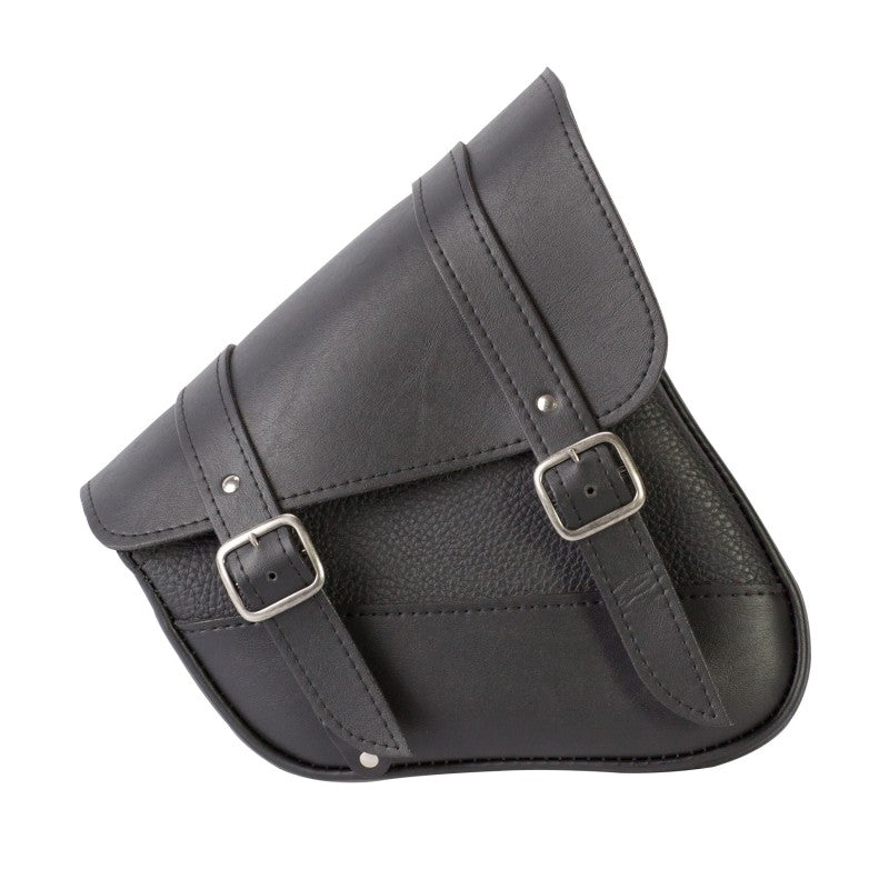 WAM59778-00-Willie & Max HD Sportsters, Custom Hard Tails Swingarm Bag Dual Shock(10.5inLx11.5inWx4.5inH)- Black-Bags - Bike Bags-Willie & Max