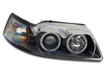 Load image into Gallery viewer, Raxiom 99-04 Ford Mustang Dual LED Halo Projector Headlights- Black Housing (Clear Lens)-Headlights-Raxiom