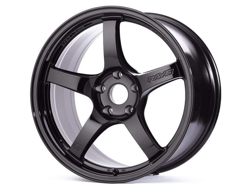 GLSWGCRX38EGBP-Gram Lights 57CR 18x9.5 +38 5-114.3 Glass Black Wheel (Min Order Qty Of 20)-Wheels - Cast-Gram Lights