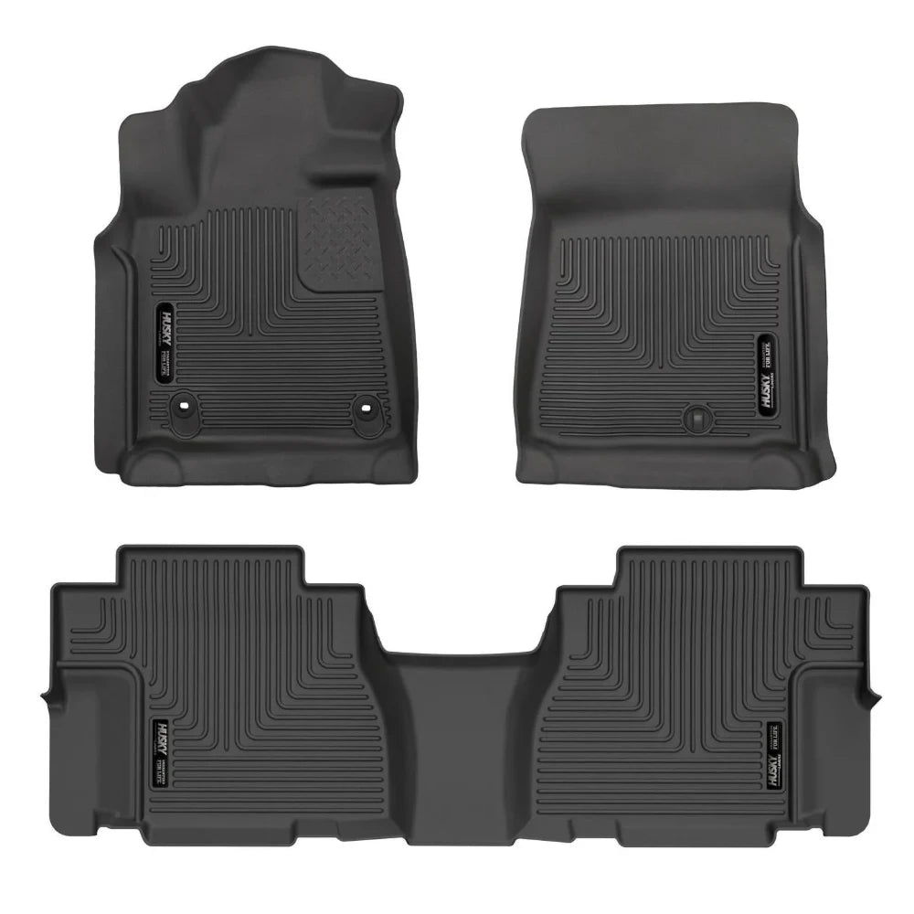 Husky Liners 12-22 Toyota Sequoia Weatherbeater Front & 2nd Seat Floor Liners - Black - Husky Liners HSL95101