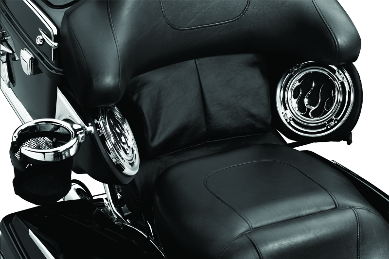 KUR1692-Kuryakyn Passenger Drink Holder With Basket 14-Up Touring Right Side Chrome-Cup Holders-Kuryakyn