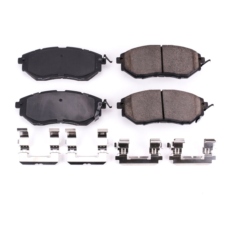 PSB17-1078-Power Stop 06-07 Subaru B9 Tribeca Front Z17 Evolution Ceramic Brake Pads w/Hardware-Brake Pads - OE-PowerStop