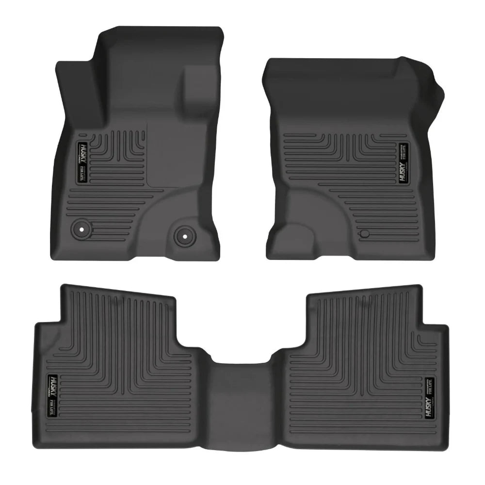 Husky Liners 2022 Ford Maverick(No Fit Hybrid) Weatherbeater Front & 2nd Seat Floor Liners - Black - Husky Liners HSL95051