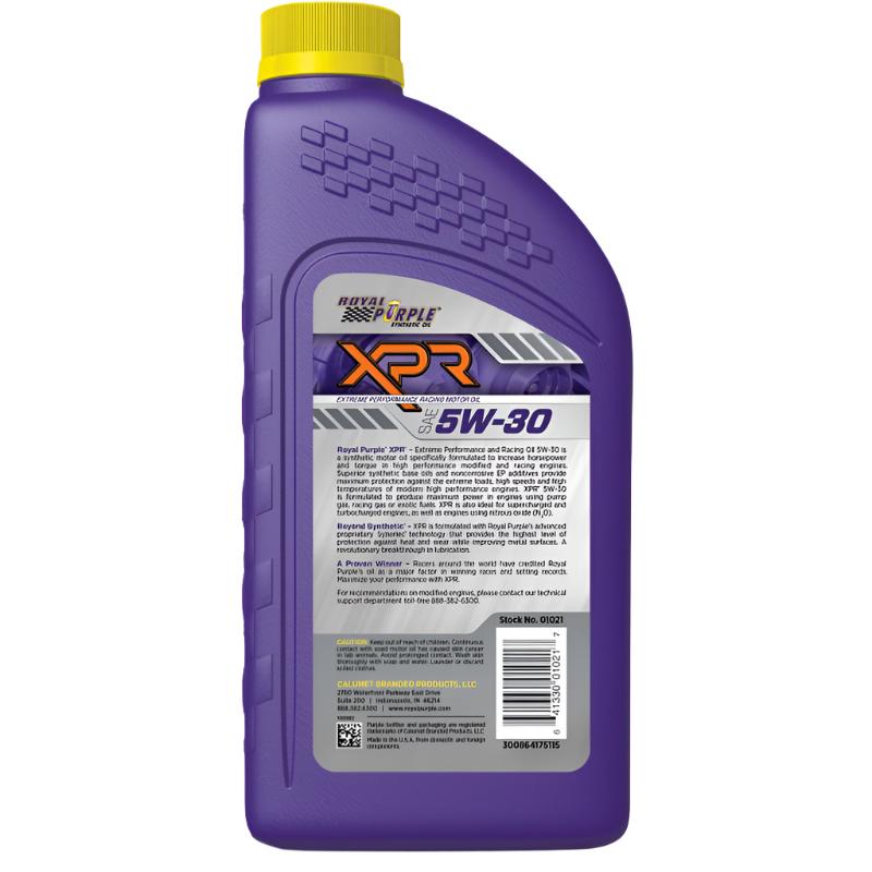 Royal Purple XPR Synthetic Extreme Performance 5W-30 Racing Oil - 1 Qu ...