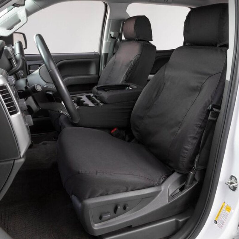 CVRSS3414PCCH-Covercraft 10-13 Chevrolet 1500 Polycotton SeatSaver Custom Front Row Seat Covers - Charcoal-Seat Covers-Covercraft