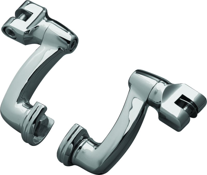 KUR8016-Kuryakyn Longhorn Offset Peg Mounts Chrome (Pair)-Footpegs-Kuryakyn