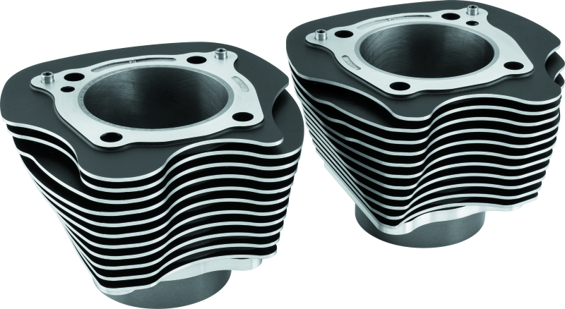 TWP486959-Twin Power 17-Up M8 Black 4.25 Inch Big Bore Cylinders Pair-Cylinder Kits-TwinPower
