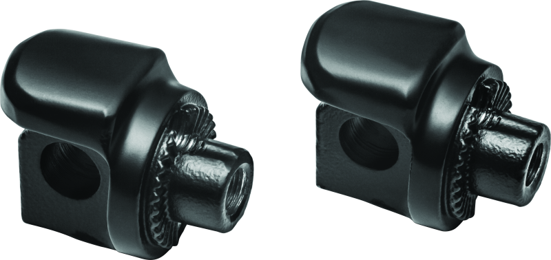 KUR8895-Kuryakyn Non-Pivot Splined Peg Adapter Harley-Davidson Models Black-Footpegs-Kuryakyn