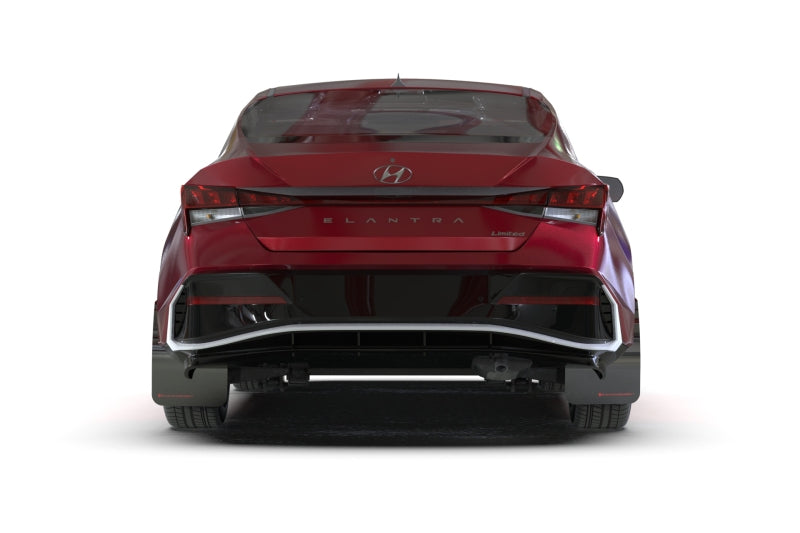RALMF119-UR-BLK-WH-Rally Armor 2024 Hyundai Elantra Black Mud Flap White Logo-Mud Flaps-Rally Armor
