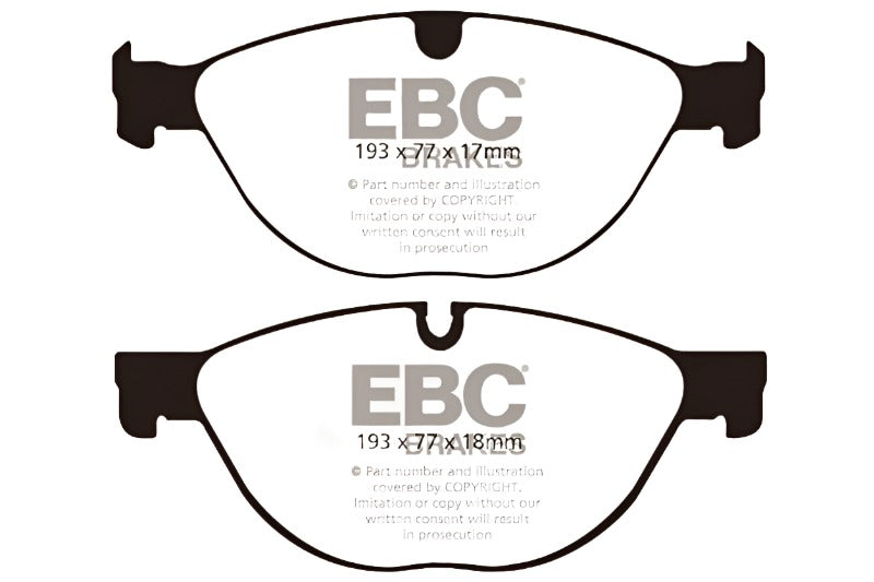 EBCDP42076R-EBC 10-15 Jaguar XF 5.0 Supercharged (470) Yellowstuff Front Brake Pads-Brake Pads - Performance-EBC