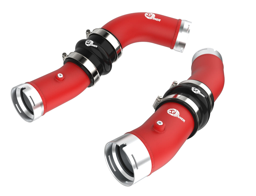 aFe aFe 2024+ Toyota Tacoma BladeRunner 2.5in & 3in Aluminum Hot & Cold Charge Pipe Kit - Red