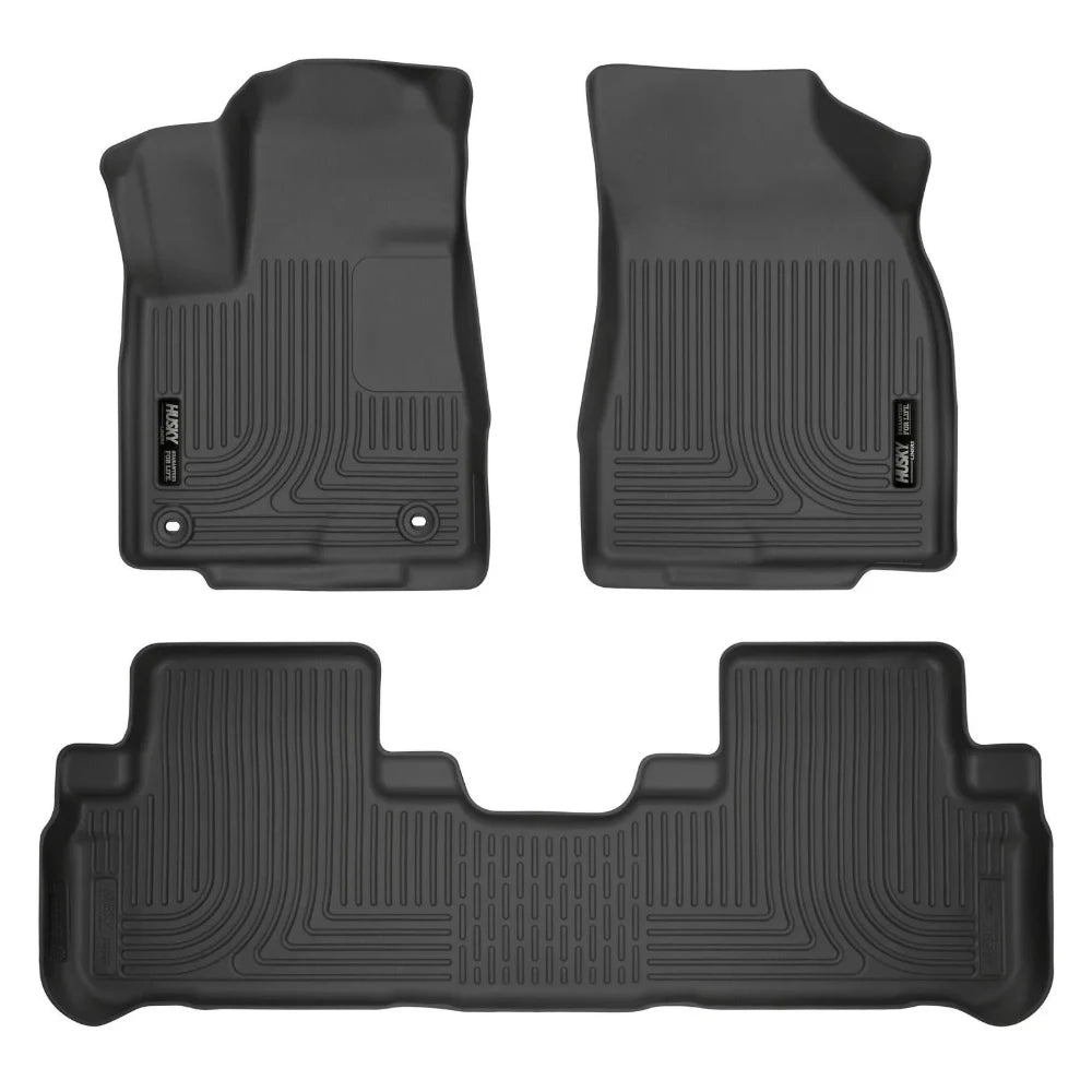 Husky Liners 14 Toyota Highlander Weatherbeater Black Front & 2nd Seat Floor Liners - Husky Liners HSL99601