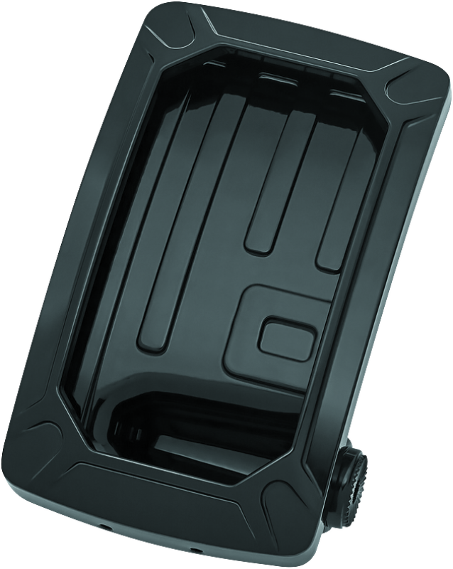 KUR3191-Kuryakyn Nova Curved Vertical Mount Side License Plate Holder Gloss Black-License Plate Relocation-Kuryakyn