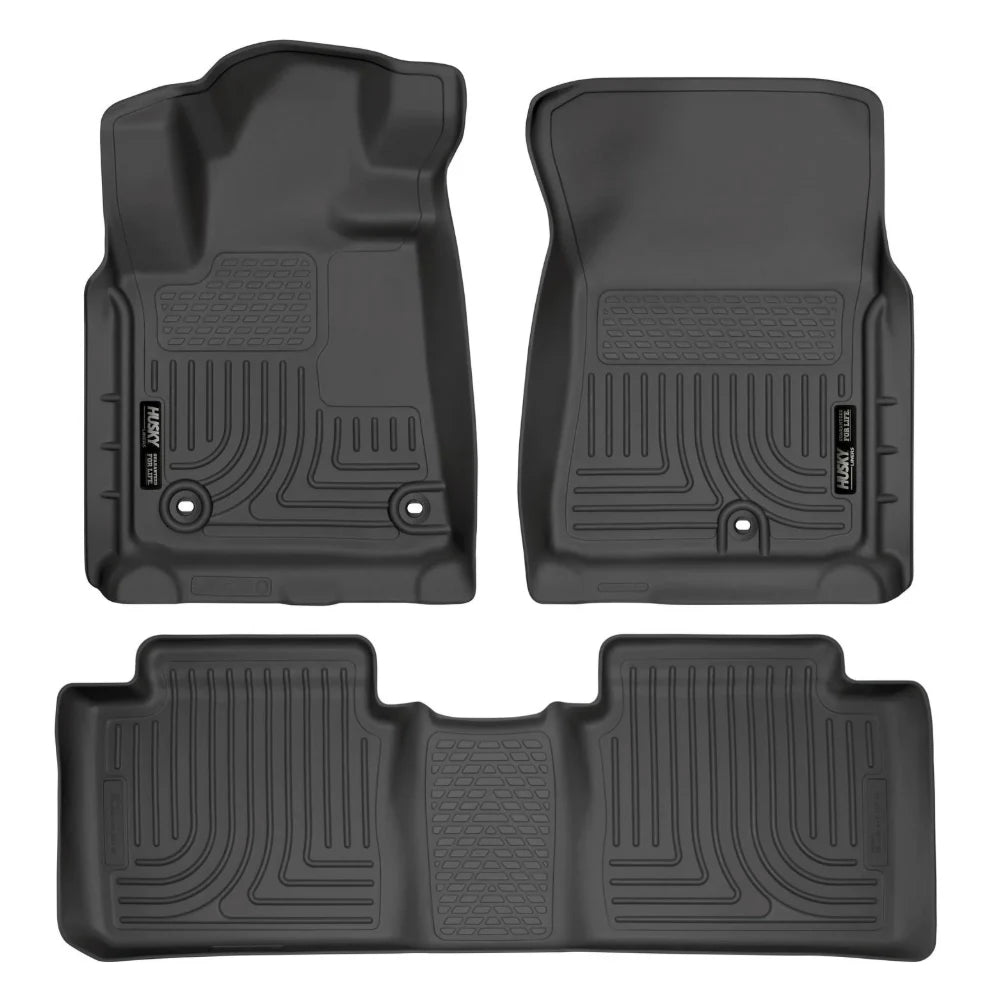 Husky Liners 2014 Toyota Tundra Double Cab Pickup WeatherBeater Black Front & 2nd Seat Floor Liners - Husky Liners HSL99561