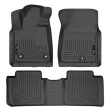 Load image into Gallery viewer, Husky Liners 2014 Toyota Tundra Double Cab Pickup WeatherBeater Black Front &amp; 2nd Seat Floor Liners - Husky Liners HSL99561