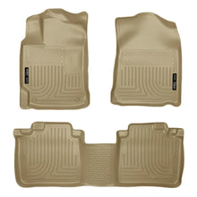 Load image into Gallery viewer, Husky Liners 10-13 Lexus RX350/RX450h WeatherBeater Tan Front &amp; 2nd Seat Floor Liners - Husky Liners HSL99553