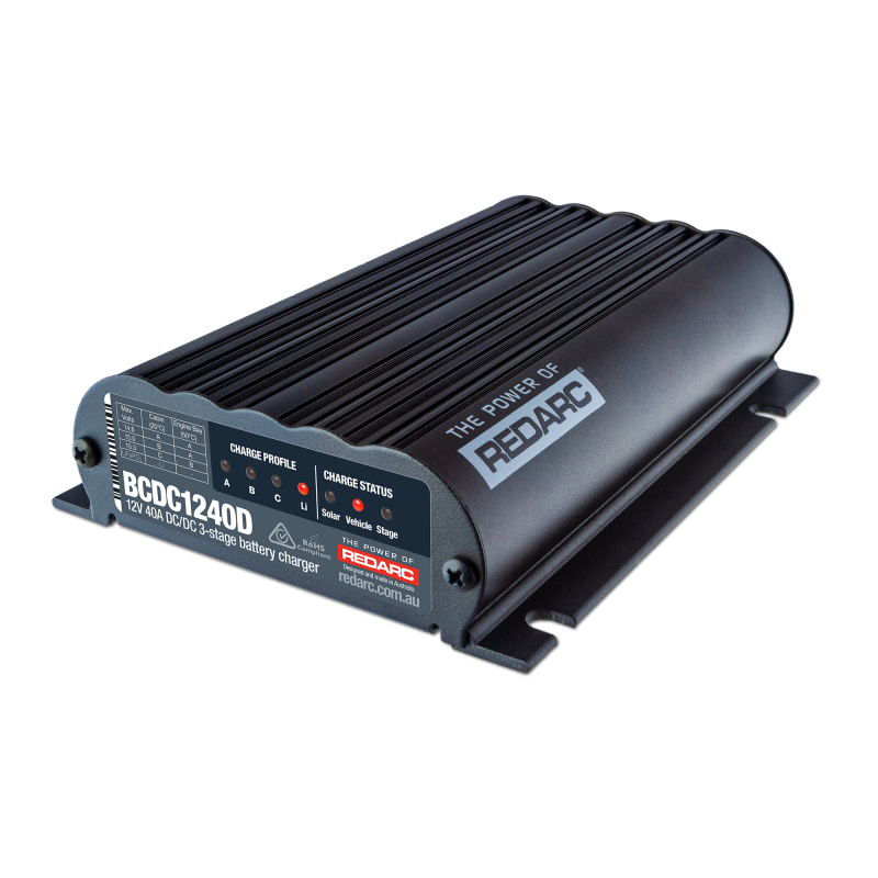 RDCBCDC1240D-REDARC DC/DC Dual Input In-Vehicle Battery Charger - 12V 40A-Battery Chargers-REDARC