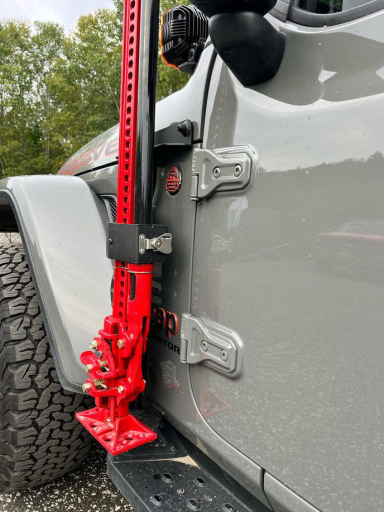 GOR701011T-Go Rhino 18-24 Jeep Wrangler JL/JLU/JT Front Fender Jack Mount for Hi-Lift Jack - Tex. Blk-Jacks-Go Rhino
