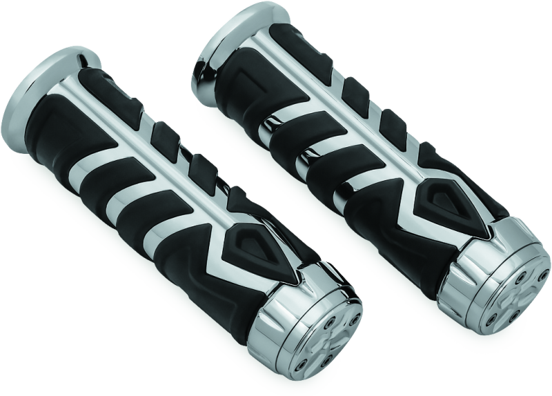 KUR5636-Kuryakyn Spear Grips For 7/8in Universal Indian Chrome-Grips-Kuryakyn