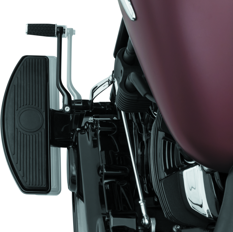 KUR7508-Kuryakyn Driver Floorboard Spacers 18-Up Softail Models Gloss Black-Footpegs-Kuryakyn