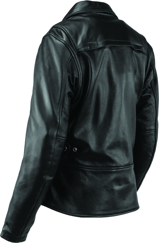 RIV094376-River Road Ironclad Classic Leather Jacket Black Womens - Small-Jackets - Leather-River Road