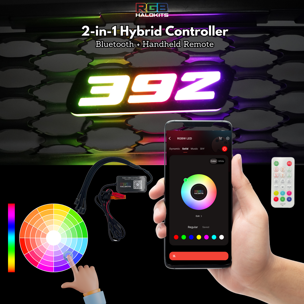 -392 LED Badge: (Multicolor)-Illuminated LED Emblems-RGB Halo Kits