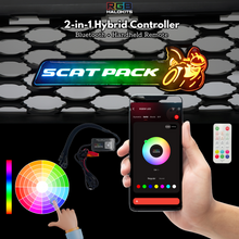 Load image into Gallery viewer, -Scatpack Multicolor Flow Illuminated LED Emblem-Illuminated LED Emblems-RGB Halo Kits