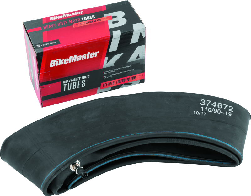 BikeMaster 80/100-12 TR6 Motorcycle Inner Tube - Heavy Duty Replacement Tube For Bike Tires