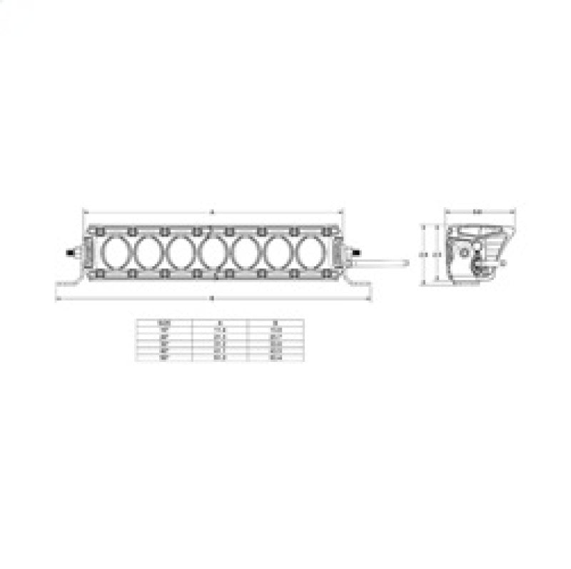 RIG411613-Rigid Industries Revolve 10in Bar w/Amber Trim Ring-Light Bars & Cubes-Rigid Industries