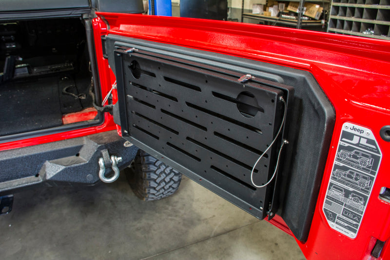 DV8 Jeep JL Tailgate Mounted Table (Trail Table) - Black-Tailgate Accessories-DV8 Offroad