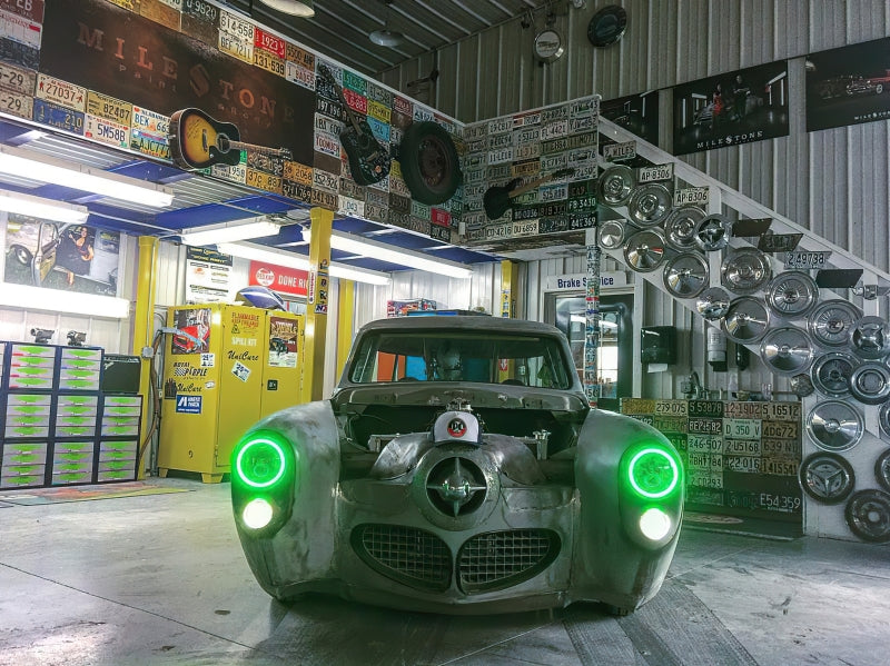 Oracle Pre-Installed Lights 7 IN. Sealed Beam - Blue Halo-Headlights-ORACLE Lighting