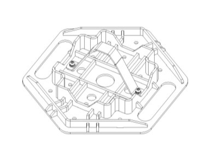 GORXG-RJ50040B-Go Rhino Xventure Gear El Gato Base Plate - Blk-Jacks-Go Rhino