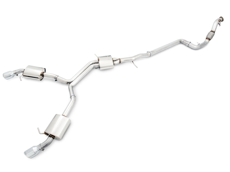 AWE3015-32090-AWE Tuning Audi B9 A5 Touring Edition Exhaust Dual Outlet - Chrome Silver Tips (Includes DP)-Catback-AWE Tuning