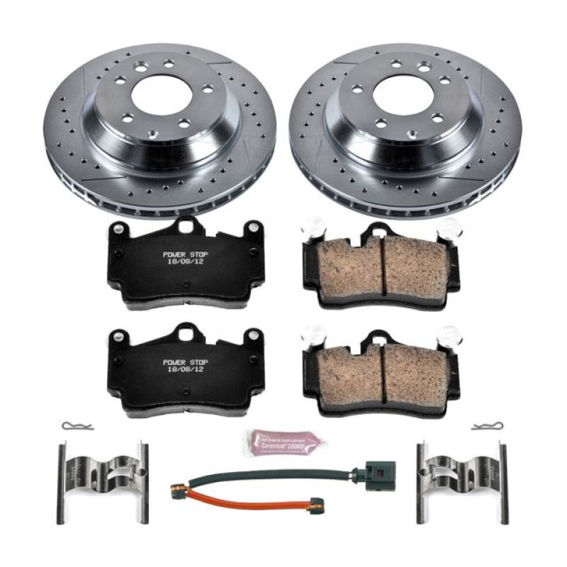 Power Stop 07-15 Audi Q7 Rear Z23 Evolution Sport Brake Kit-Brake Kits - Performance D&S-PowerStop