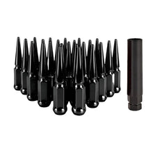 Load image into Gallery viewer, MISMMLG-SP1415-24BK-Mishimoto Mishimoto Steel Spiked Lug Nuts M14 x 1.5 24pc Set Black-Lug Nuts-Mishimoto