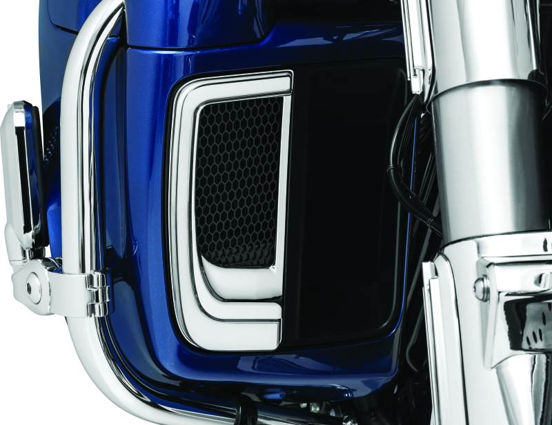 KUR5063-Kuryakyn Tracer Lower Fairing Grill Chrome-Exterior Trim-Kuryakyn