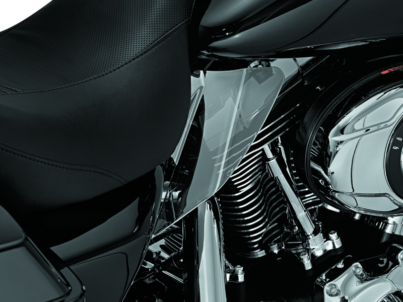 KUR1196-Kuryakyn Saddle Shields Heat Deflectors 08 Touring Smoke-Heat Shields-Kuryakyn