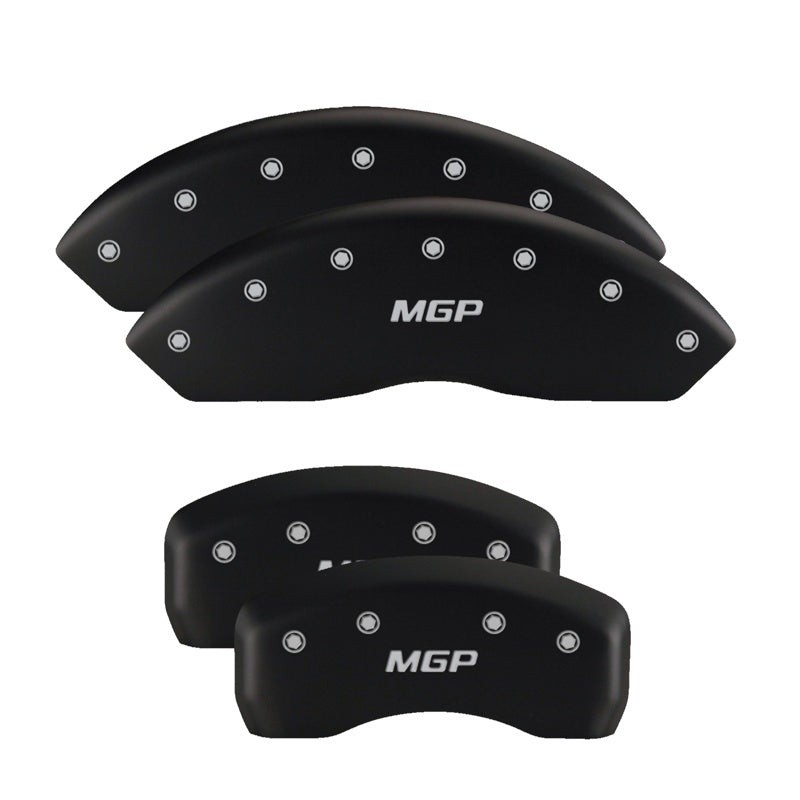 MGP14036SSS5RD-MGP 4 Caliper Covers Engraved Front & Rear Gen 5/SS Red finish silver ch-Caliper Covers-MGP