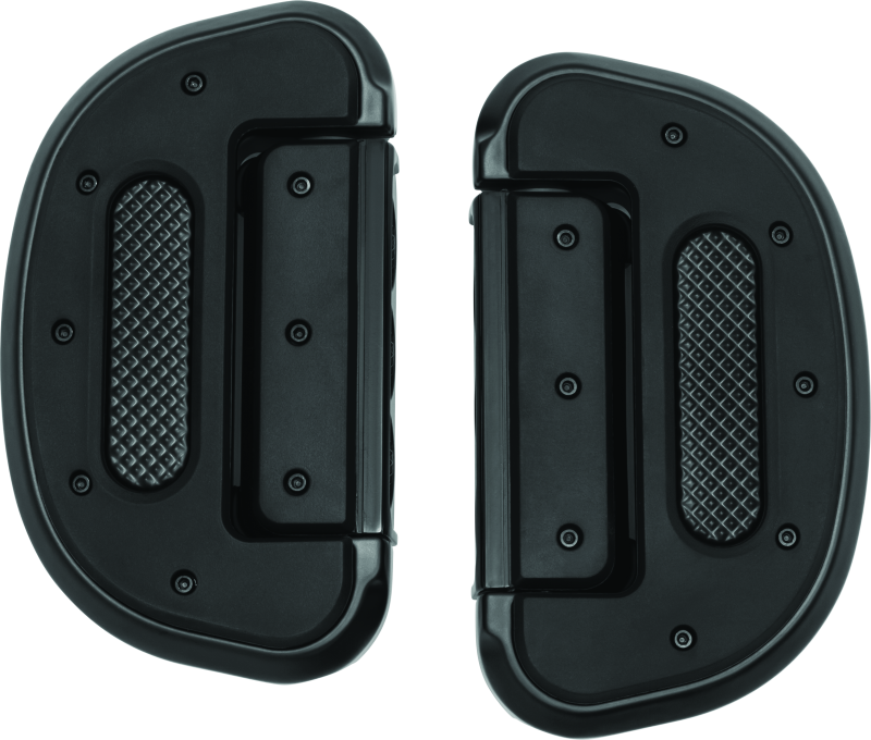 KUR7046-Kuryakyn Heavy Industry Passenger Floorboard Without Adapter Black-Footpegs-Kuryakyn