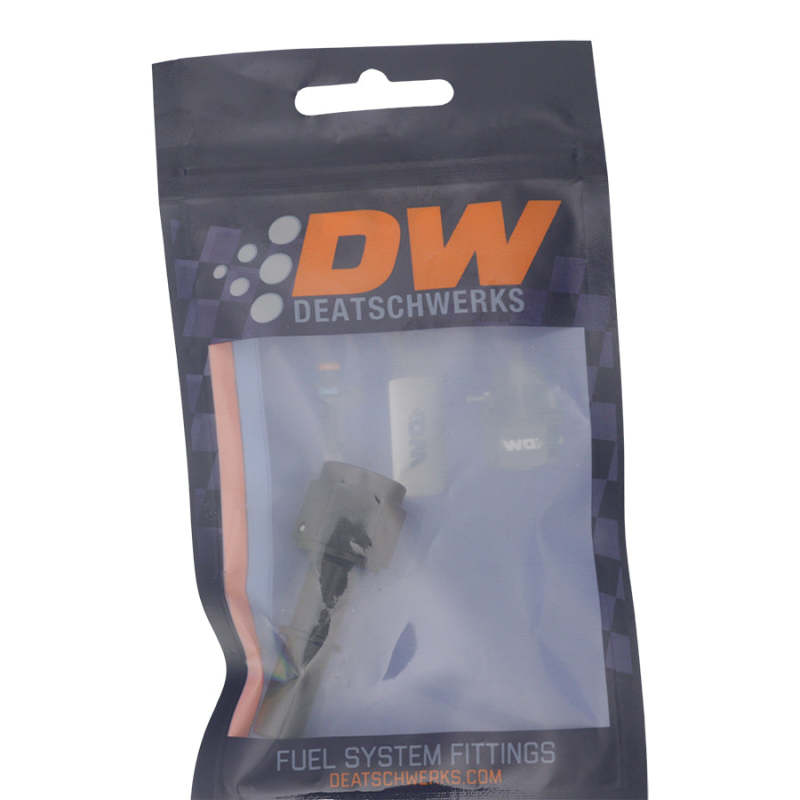 DWK6-02-0131-B-DeatschWerks 6AN Female Flare Swivel to 3/8in Male EFI Quick Disconnect - Anodized Matte Black-Fuel Components Misc-DeatschWerks