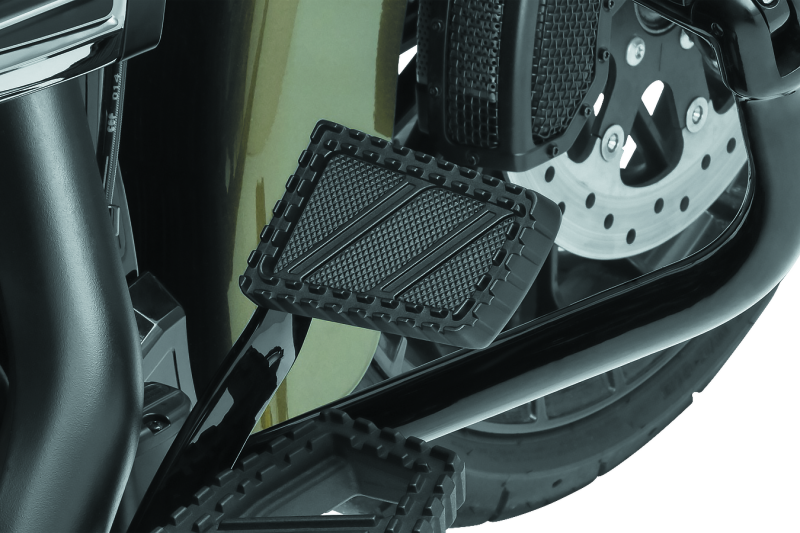 KUR3575-Kuryakyn Riot Brake Pedal Pad FL Models Satin Black-Pedals-Kuryakyn