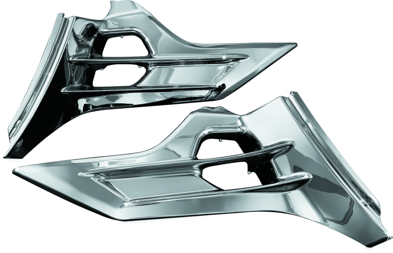 KUR7368-Kuryakyn Louvered Battery Box Covers 12-17 Honda GL1800 Chrome-Battery Tiedowns-Kuryakyn