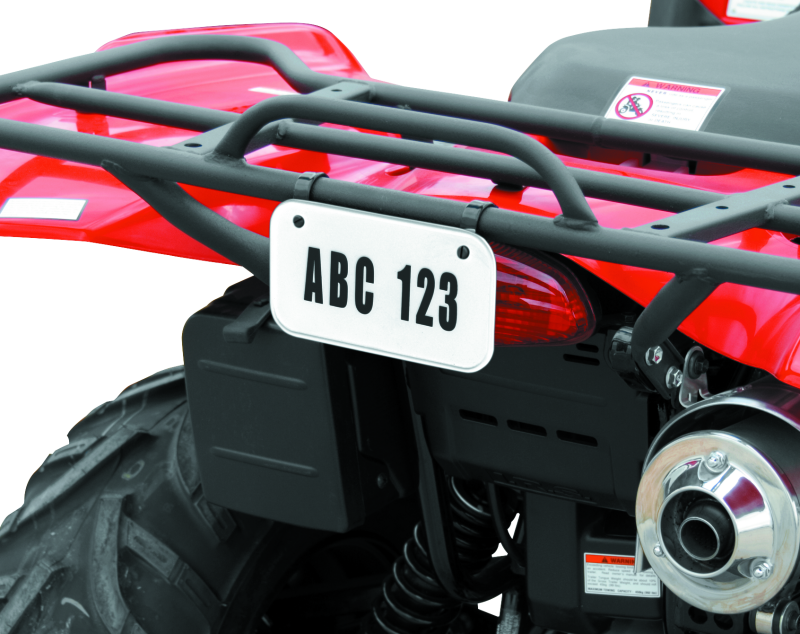 QBS211907-Quadboss ATV License Plate Kit - White-Tuning Licenses-QuadBoss