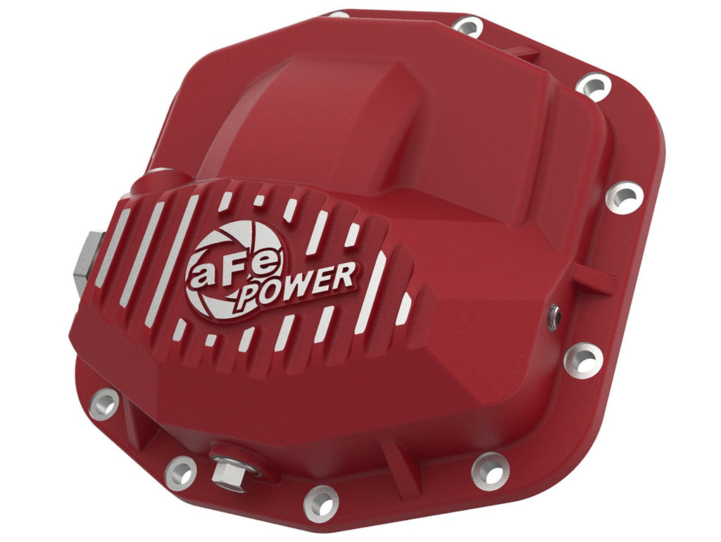 aFe aFe Power Pro Series Front Differential Cover Red w/Machined Fins 18-19 Jeep JL (Dana M210)