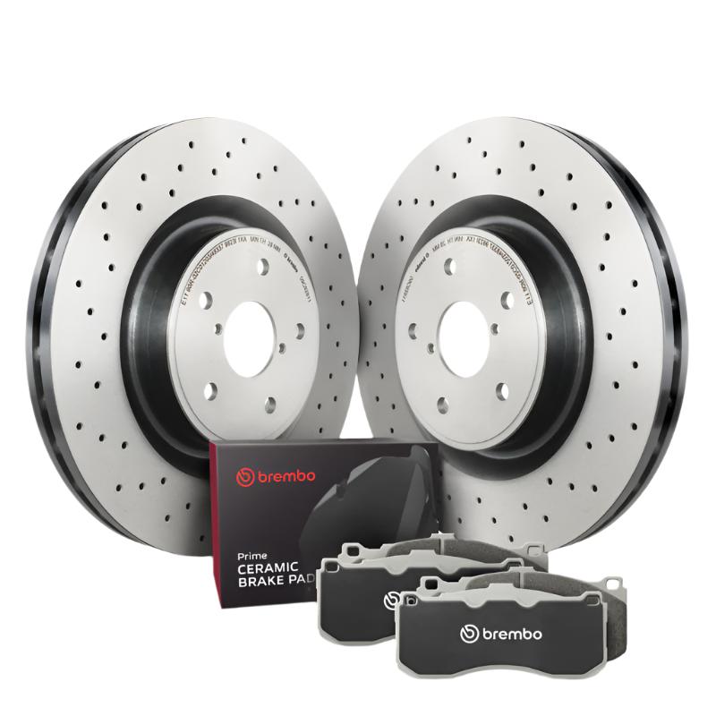 BREKT00800-Brembo OE 88-93 Saab 900/86-98 9000 Rear Disc Brake Kit-Brake Rotors - OE-Brembo OE