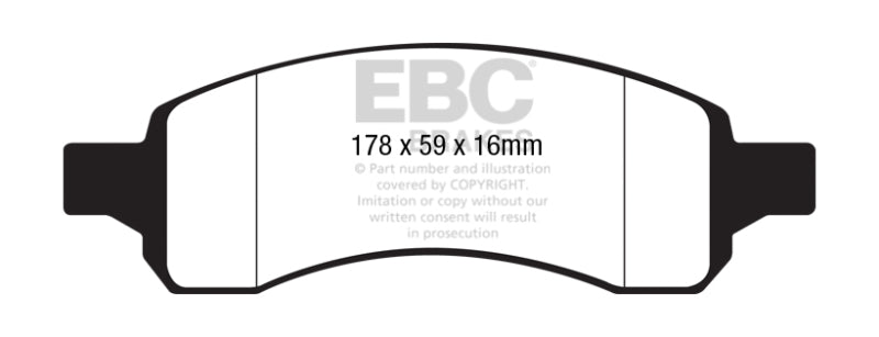 EBCDP61761/2-EBC 08+ Chevrolet Traverse 3.6 Greenstuff Front Brake Pads-Brake Pads - Performance-EBC