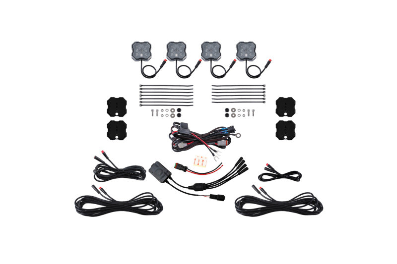 DIODD7741C-Diode Dynamics RGBW Rock Light Installer Magnet Mount Kit w/Controller (4-pack)-Light Accessories and Wiring-Diode Dynamics