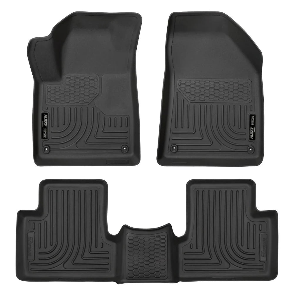 Husky Liners 15-22 Jeep Cherokee WeatherBeater Combo Black Floor Liners - Husky Liners HSL99091
